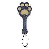 Sex & Mischief Cougar Paw Paddle - Navy Blue/Gold Spanking Paddle - Mr and Mrs D's